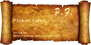 Pinkas Fanni névjegykártya